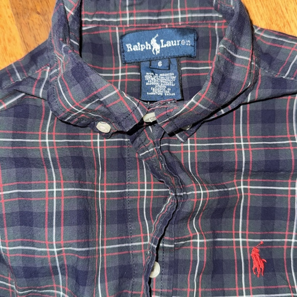 Bundle-Size 5/6 button up shirts & sweater vest- Set of 3 - Picture 4 of 4